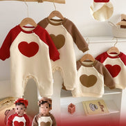 Baby Winter Fleece Romper with Heart Design (Newborn)