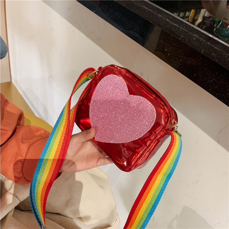 Heart-Shaped Laser Baby Shoulder Bag