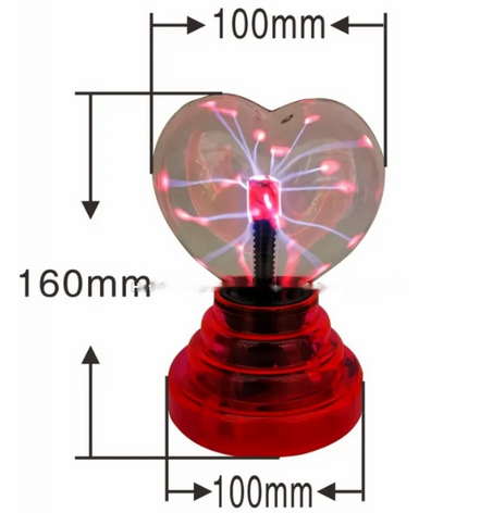 Electric Ion Magic Plasma Heart Glow Ball