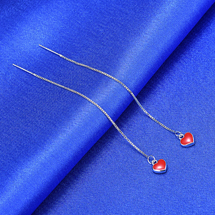 Red Heart Lock Necklace - Simple Love Design