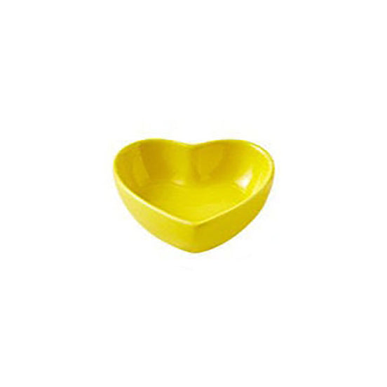 Colorful Heart-Shaped Ceramic Feeding Bowl for Pets