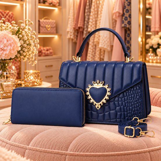 Perfect Match Heart Handbag & Wallet Set