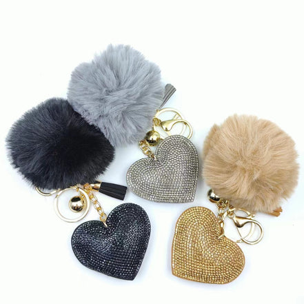 Heart-shaped keycha, bags, pendants, hairball accessories, car pendants