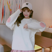 Loose-Fit Heart Sweater Pullover