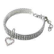 Heart-Shaped Sparkling Pet Necklace for Your Friend