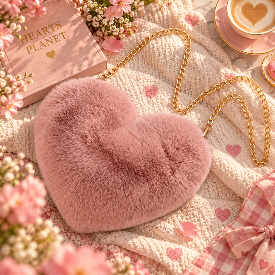 Fluffy Little Love Heart Bag