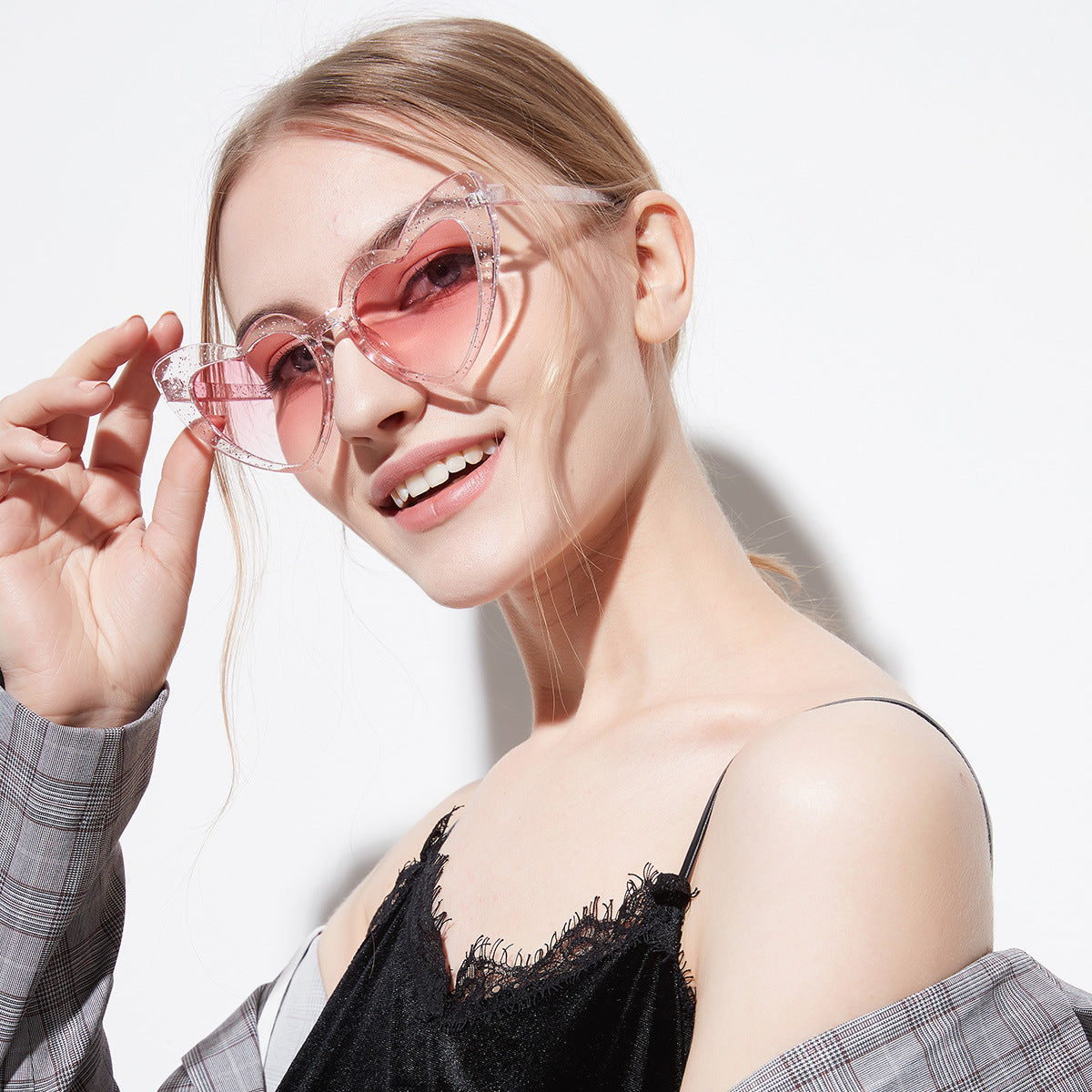 Heart-Shaped Sunglasses and Love Glasses