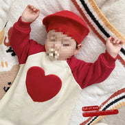 Baby Winter Fleece Romper with Heart Design (Newborn)