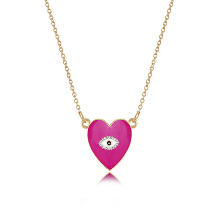 Heart-Shaped Diamond Necklace for Women