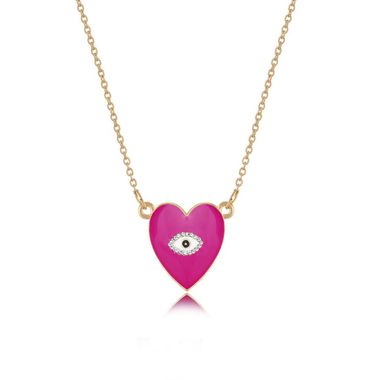 Heart-Shaped Diamond Necklace for Women