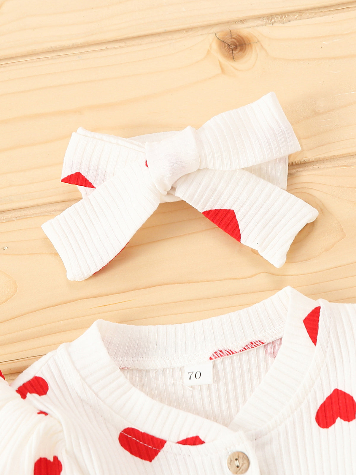 Autumn/Winter Kids Clothing Set with Heart Print