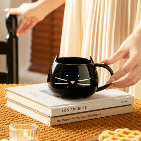 Cute cat ceramic mug