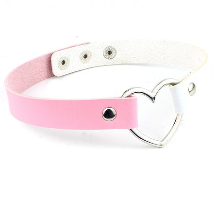 Harajuku Street Dance Heart-Shaped Choker Necklace