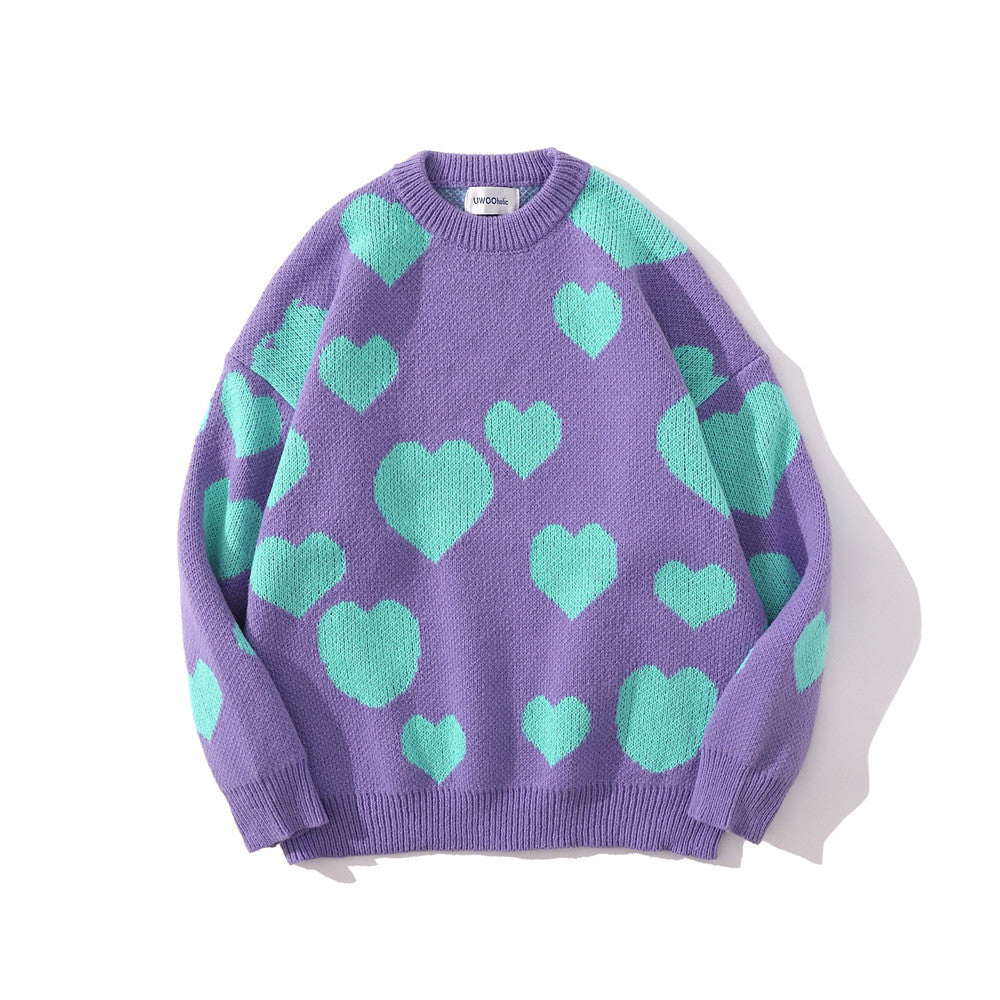 Men's Heart Full Jacquard Sweater