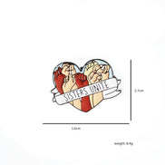 Sisters Unite Heart Brooch for Girls