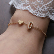 Fashionable Alloy Heart Letter Bracelet for Wholesale