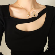 Exaggerated Love Peach Heart Chain Necklace