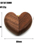 Black walnut wood ring box in the shape of a heart
