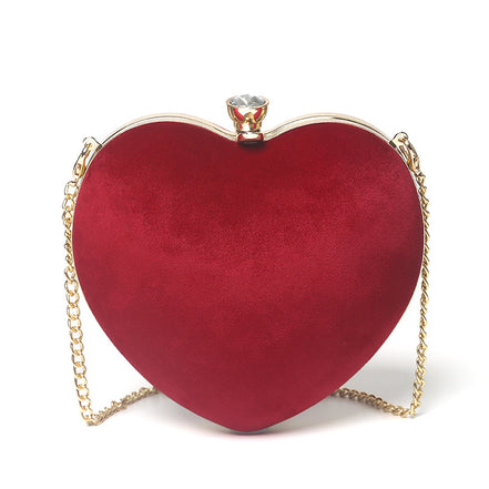 Heart-Shaped Chain Handbag, Shoulder Crossbody Bag