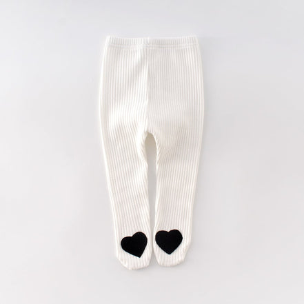 Cute Heart-Shaped Cotton Baby Leggings for All Seasons