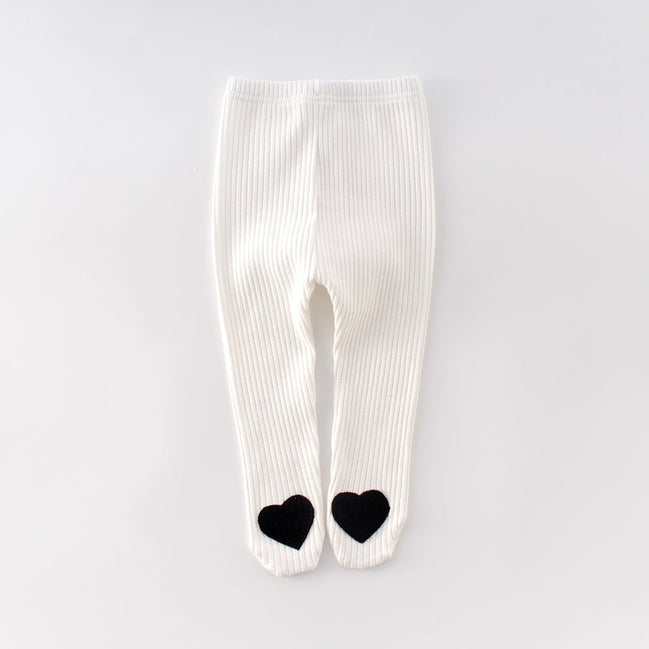 Cute Heart-Shaped Cotton Baby Leggings for All Seasons