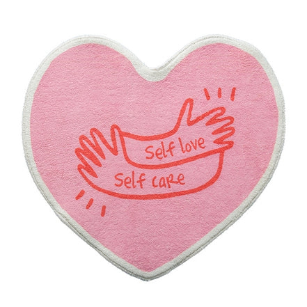 Cute Heart-Shaped Imitation Cashmere Floor Mat