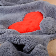 Pet Dog Clothes with Coral Fleece, Heart Bear Design