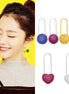 Versatile Heart-Shaped Candy Ball Earrings