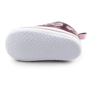 Shiny Leather Heart Soft Sole Baby Walking Shoes