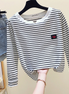 Bryan Striped Long Sleeve + Heart