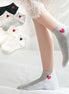 Heart Pattern Women's Cotton Short Socks