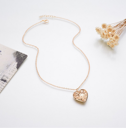 Openwork Heart Necklace - Heart Pendant Jewelry