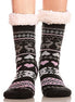 Striped Knitted Socks with Heart Design