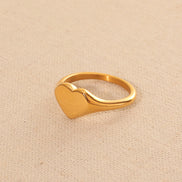 Wind heart ring, ooth and versatile heart ring, wind plated 18k heart ring decoration