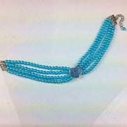 Four Rows of Pearl Heart-Shaped Pet Collar
