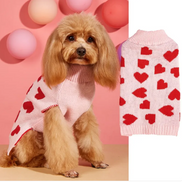 Fashion Personality Bow Love Heart Dog Sweater