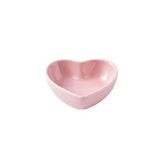 Colorful Heart-Shaped Ceramic Feeding Bowl for Pets