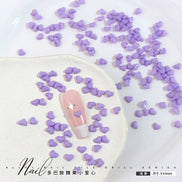 Dopamine Candy Heart Resin Nail Art Decorations (100 pcs)