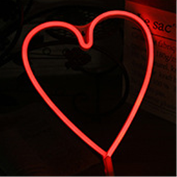 Neon Night Light - Pineapple and Heart Designs