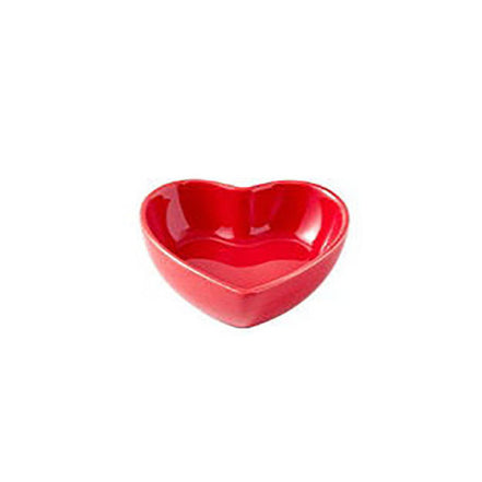 Colorful Heart-Shaped Ceramic Feeding Bowl for Pets