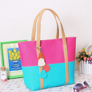 Candy Color Women's Bag with Heart Pendant (Shoulder Bag)