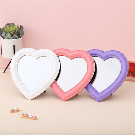 Heart-Shaped Wall-Mounted Tabletop Decorative Mirror