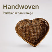 Woven Heart-Shaped Storage Basket