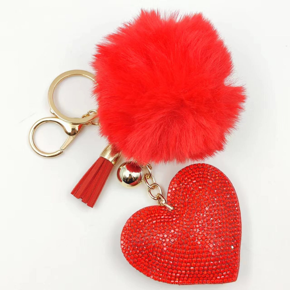 Heart-shaped keycha, bags, pendants, hairball accessories, car pendants