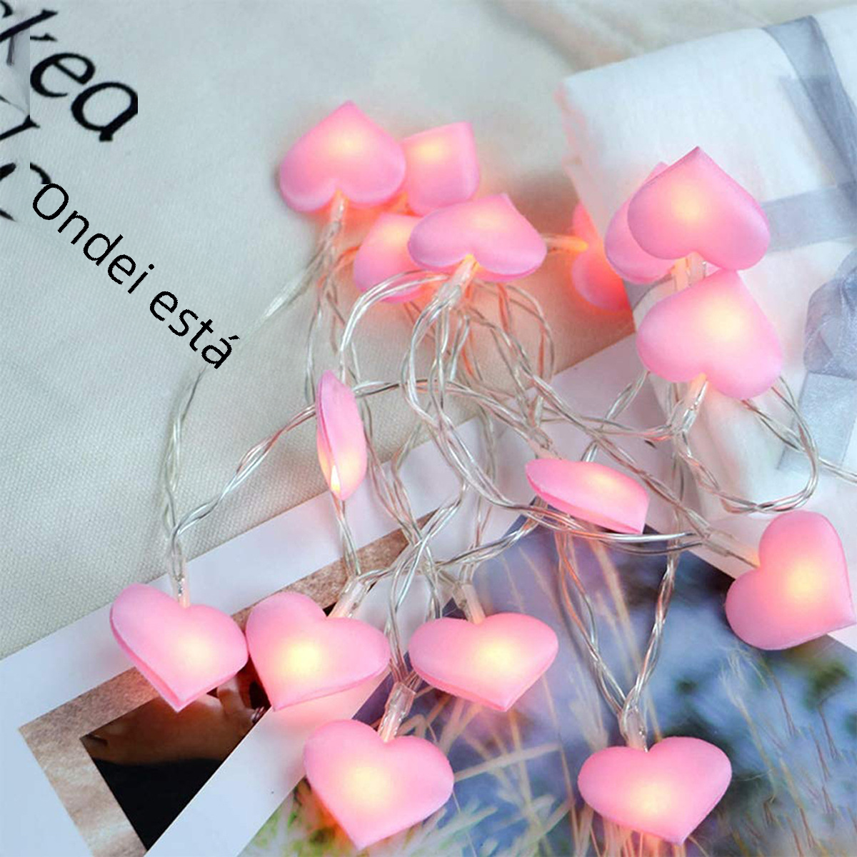 LED Heart String Lights for Romantic Room Decor