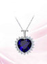 Ocean Star Heart-shaped Crystal Pendant Necklace