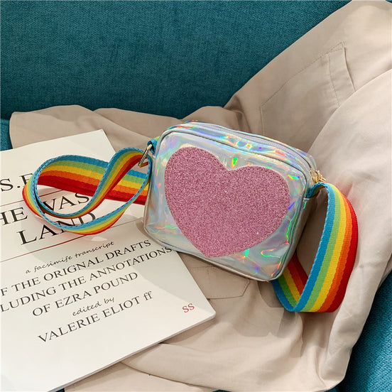 Heart-Shaped Laser Baby Shoulder Bag