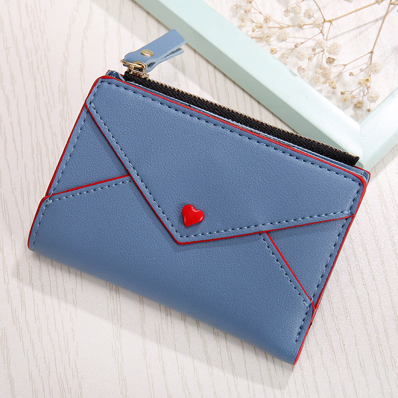 Heart-Shaped PU Card Bag for Women