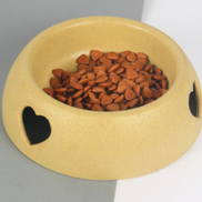 Plastic Heart-Shaped Pet Bowl for Cats and Dogs