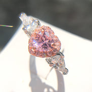 Heart-Shaped Zirconia Ring for Women